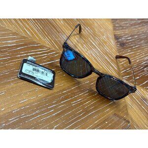 Tortoise Shell Brown Polarized Sunglasses With Metal Temples
